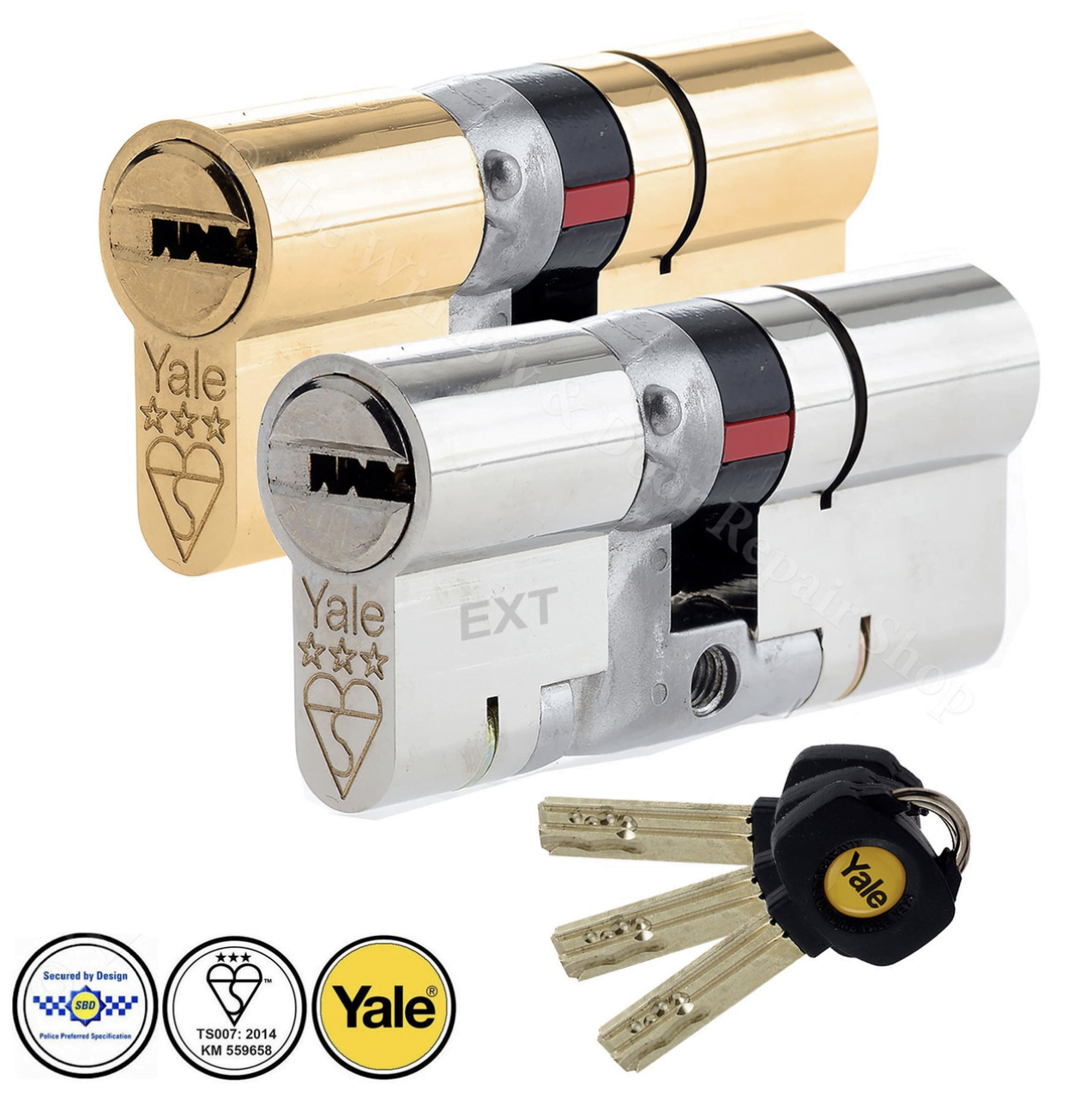 YALE Platinum 3 Star Anti Snap Euro Cylinder UPVC Front Door Lock