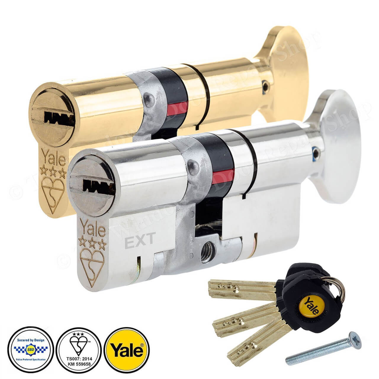 YALE Platinum 3 Star Thumb Turn Anti Snap Euro Cylinder UPVC Front Door Lock 1