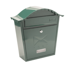 green-steel-post-box